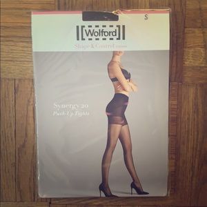 Wolford Synergy 20 Push-Up Tights Small Black NIB